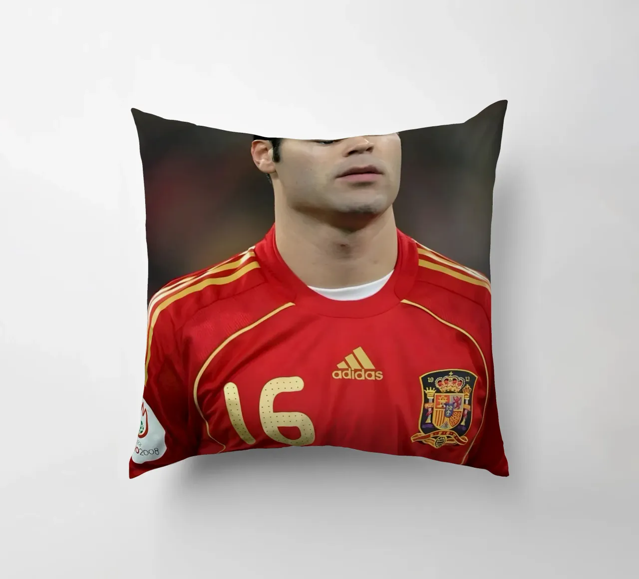 Andrés Iniesta cuscino da Low poly art