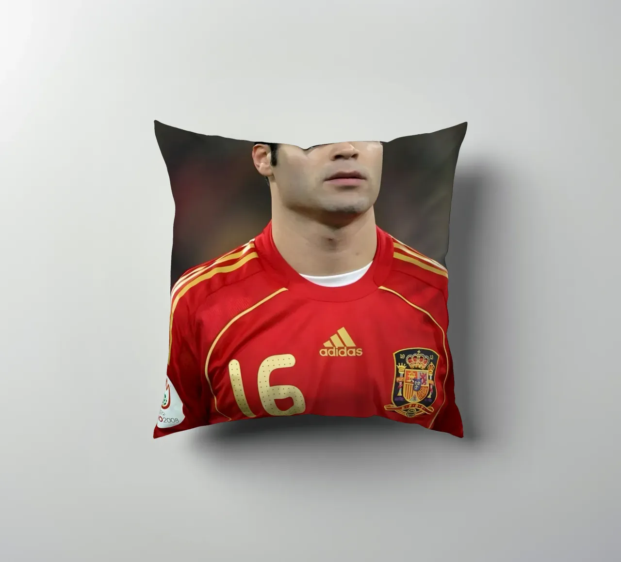 Andrés Iniesta cuscino da Low poly art