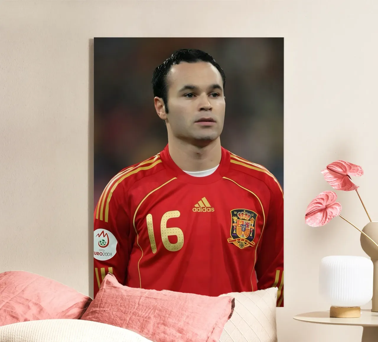 Andrés Iniesta acrylic glass by Low poly art