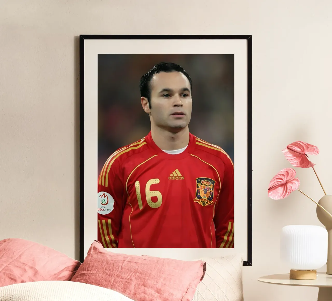 Andrés Iniesta carta hahnemühle da Low poly art