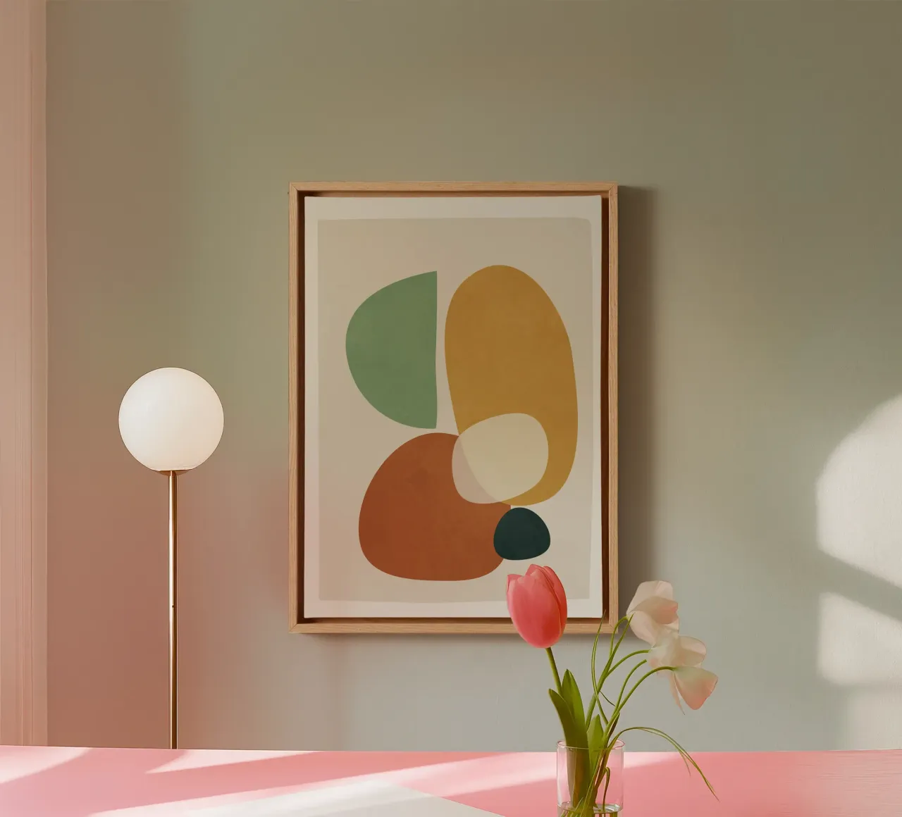 Colorful Abstract Shapes 6 tela con Cornice a cassetta da cityart