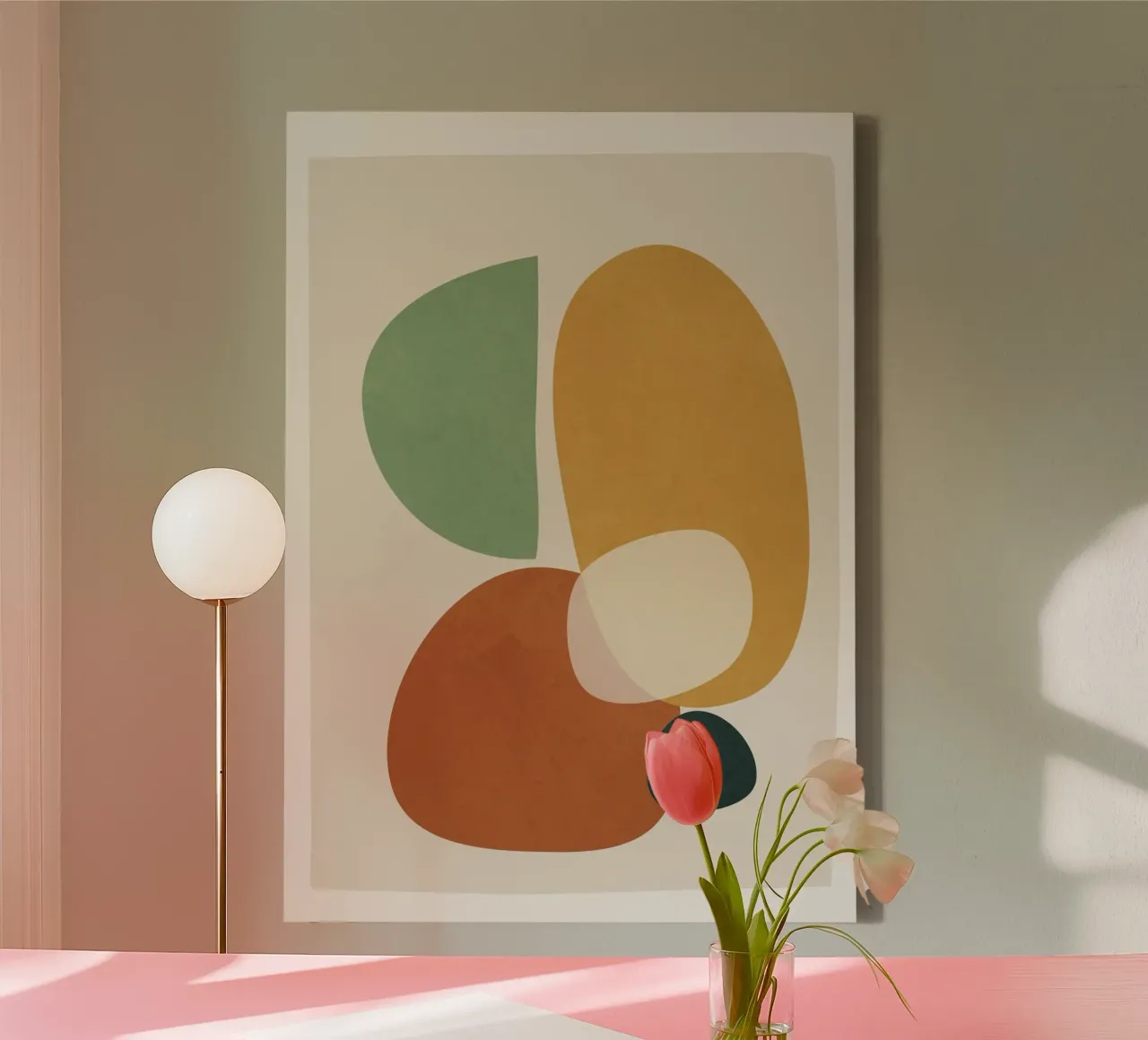 Colorful Abstract Shapes 6 tela con Cornice a cassetta da cityart