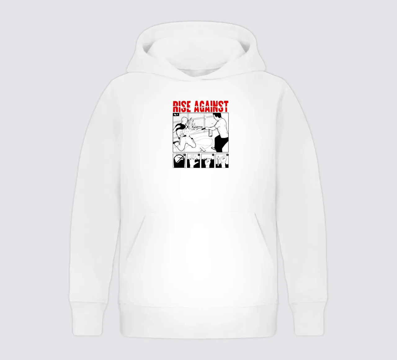 Maglietta Rise Against Essential felpa bambino con cappuccio da feargod.std