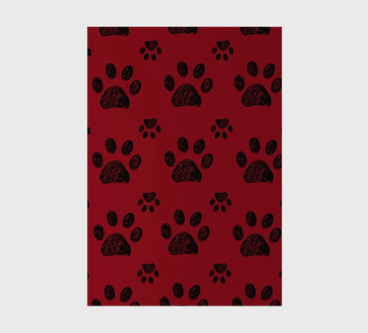 Christmas design seamless paw prints pattern notebook by gulsengunel