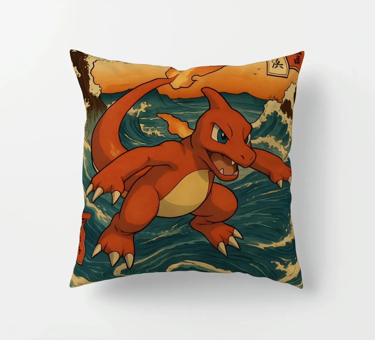 Vinatge Charmeleon Japan Art cuscino da KakiHanryJP