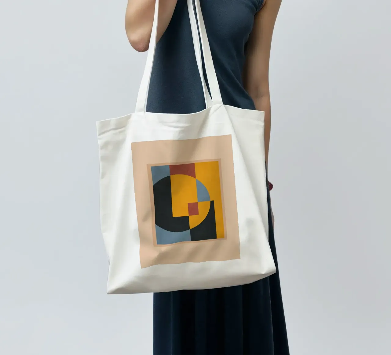 Minimal Geometric Art 2 borsa in juta da cityart