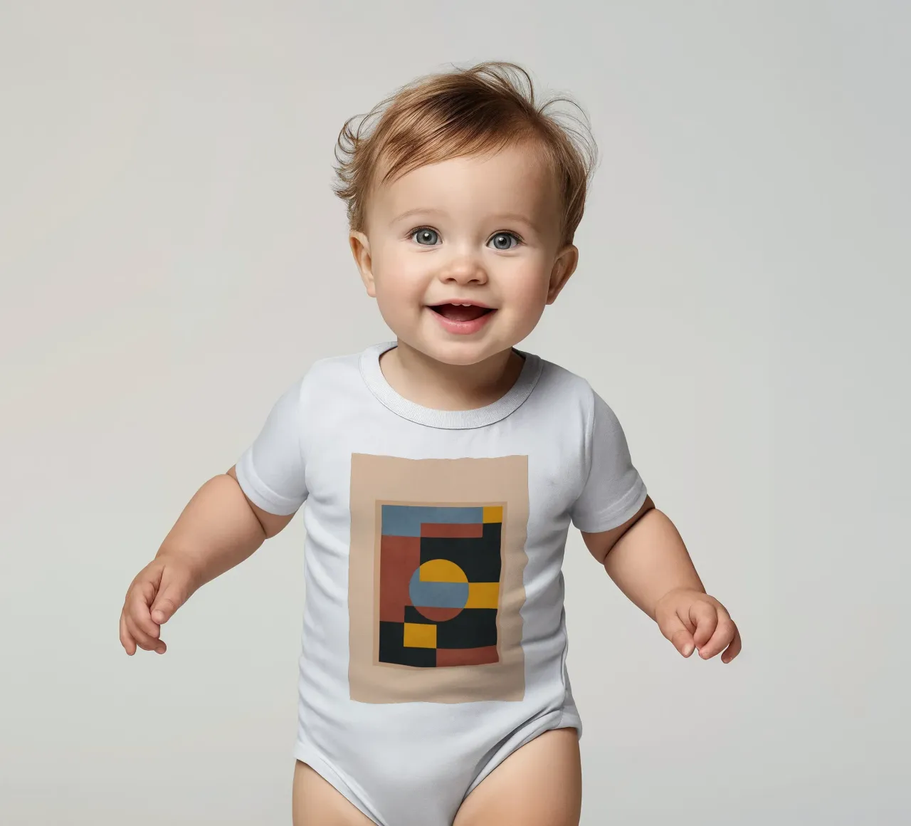 Minimal Geometric Art 3 body neonato maniche corte da cityart