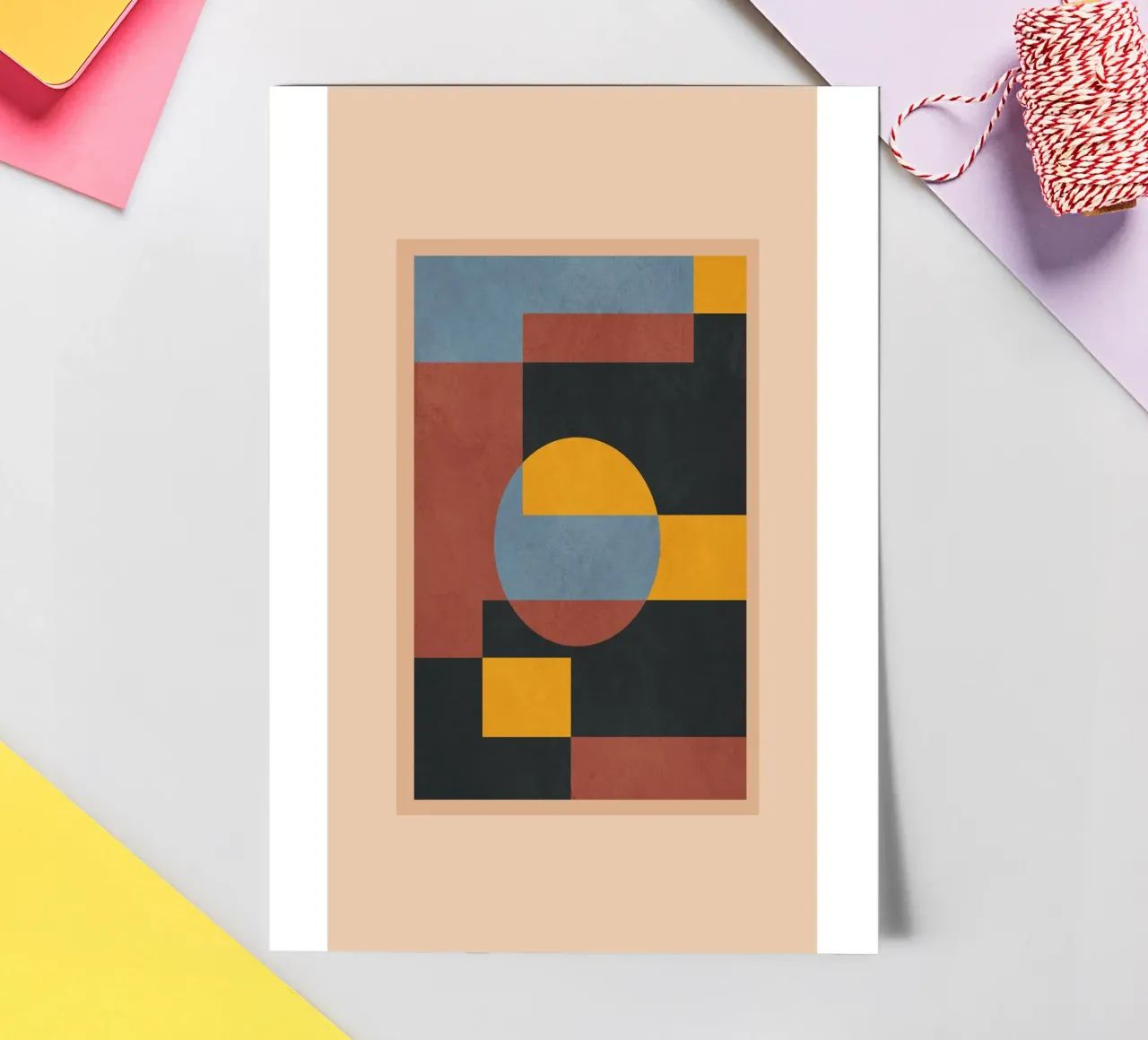 Minimal Geometric Art 3 planche autocollant de cityart