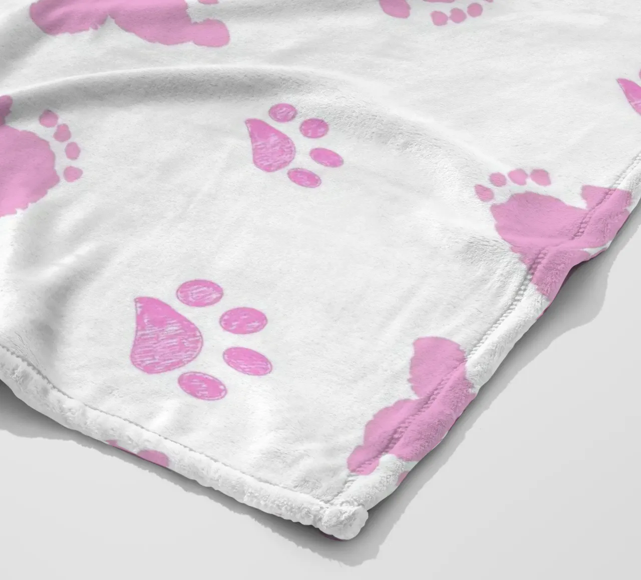 Impronte di piedi e di zampe coperta in pile da gulsengunel