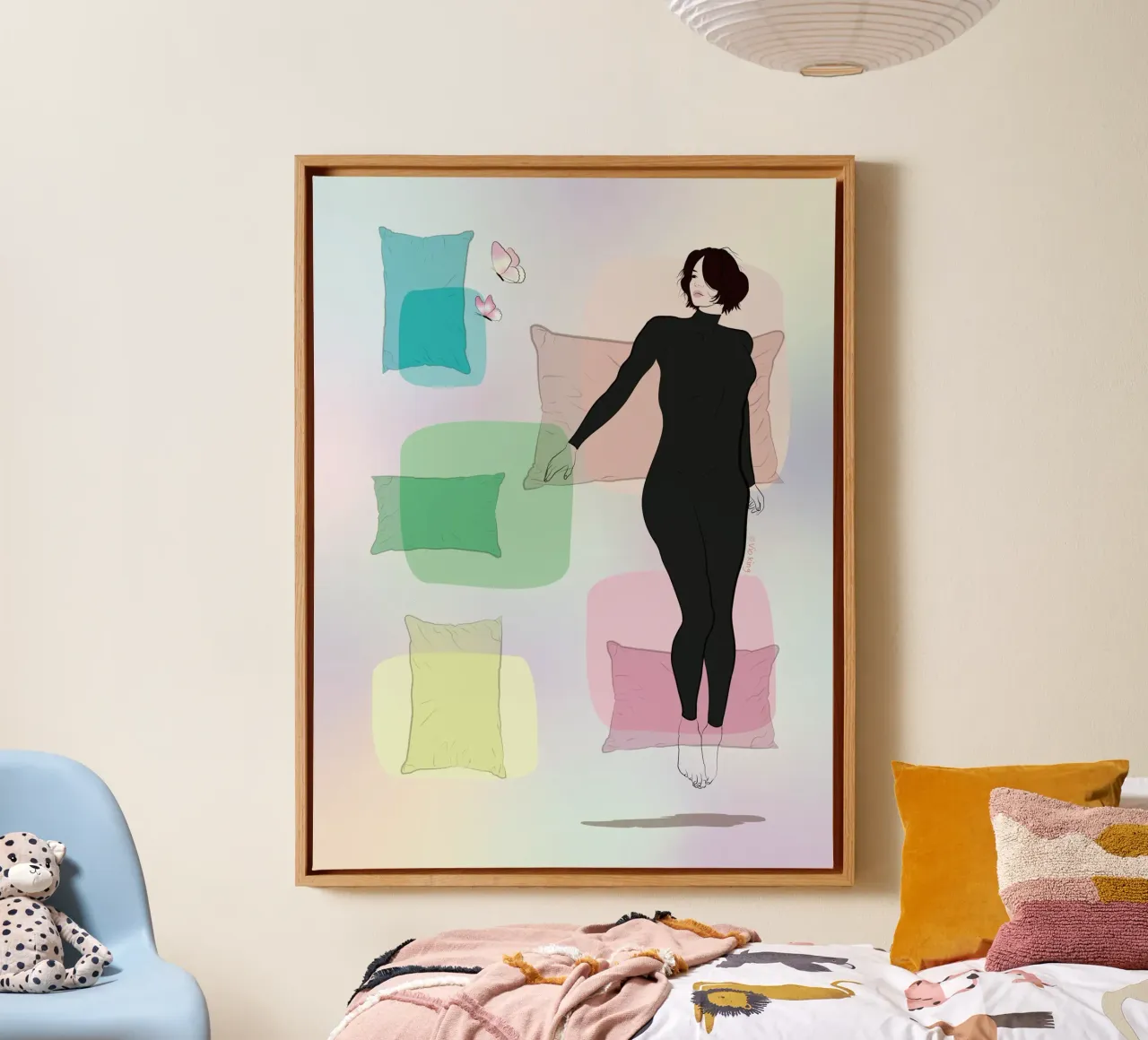 Korrel canvas met Baklijst van vioking