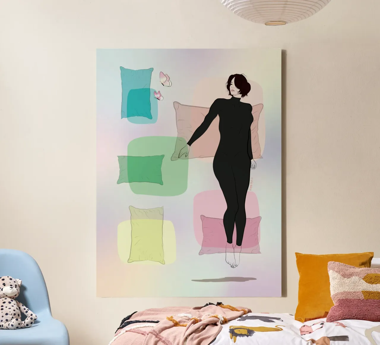 Korrel canvas met Baklijst van vioking