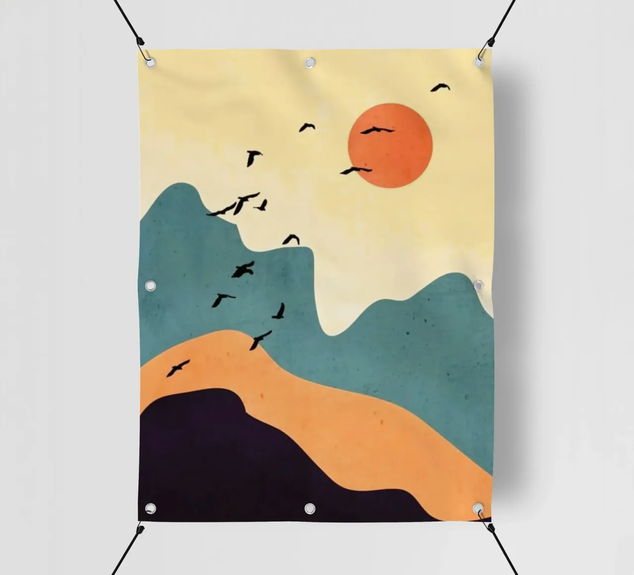 mountains sun pvc cover by Histrol