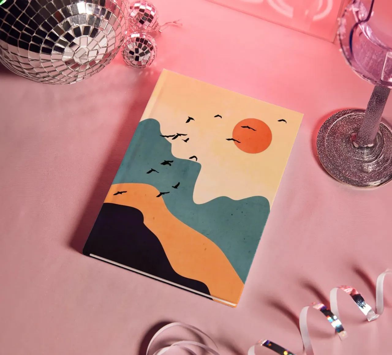 mountains sun notebook by Histrol
