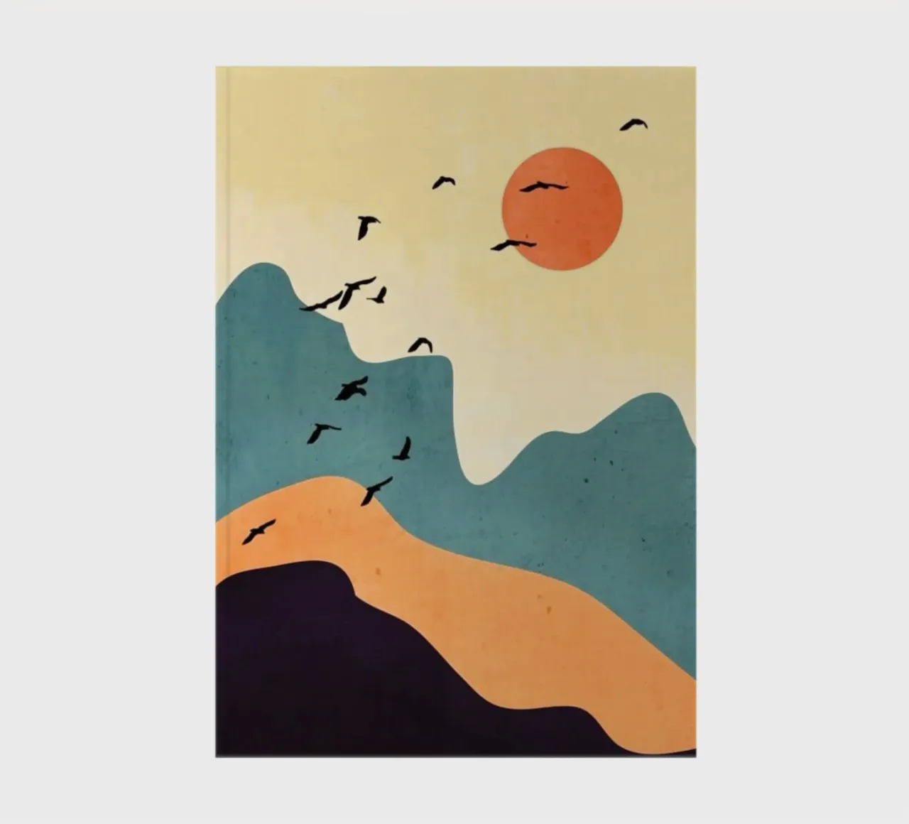 mountains sun notebook by Histrol
