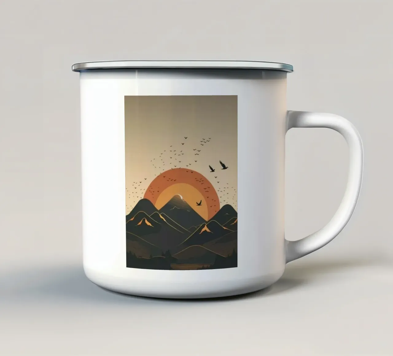 sky silhouette tazza in smalto da Histrol