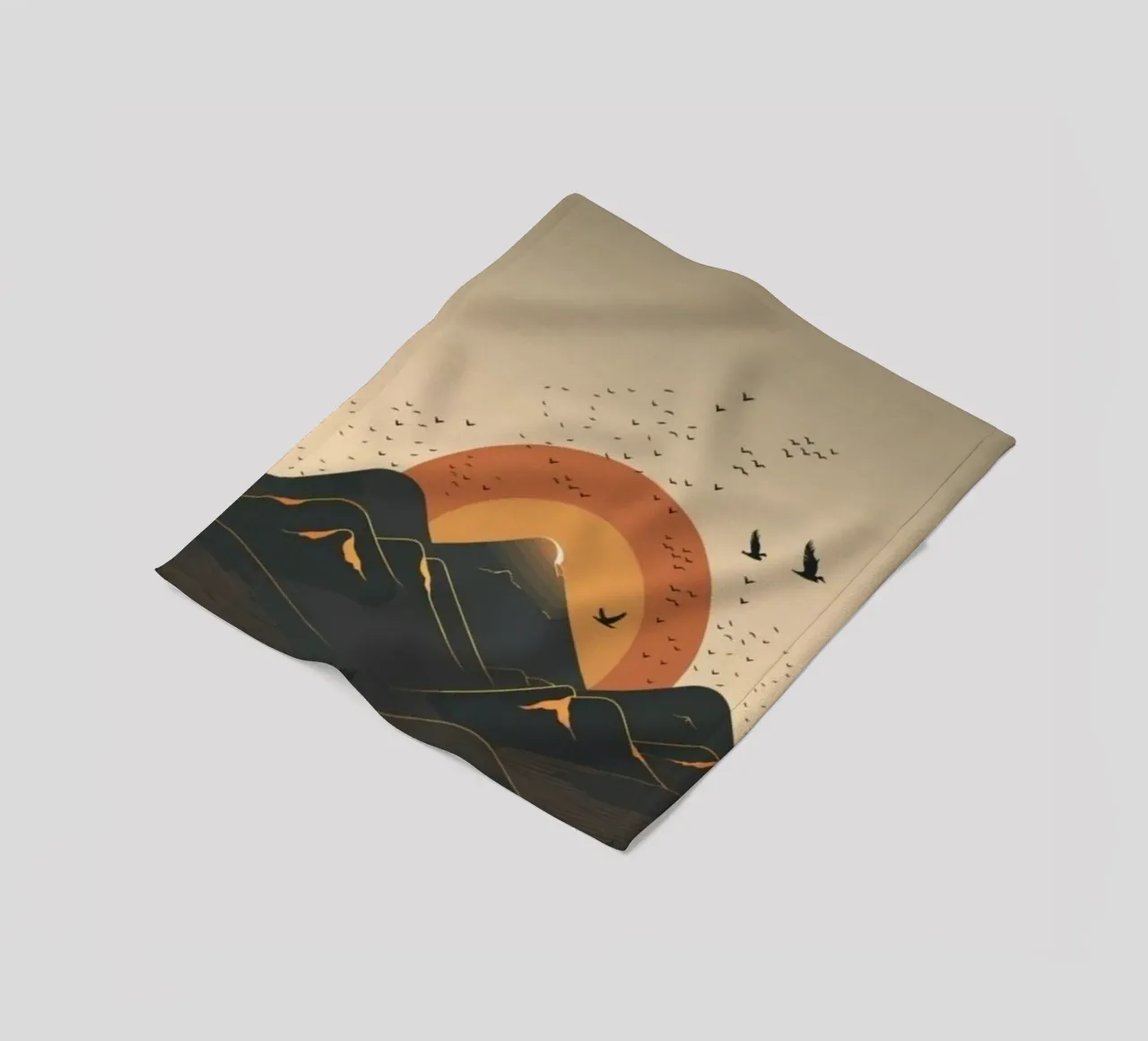 sky silhouette fleece blanket by Histrol