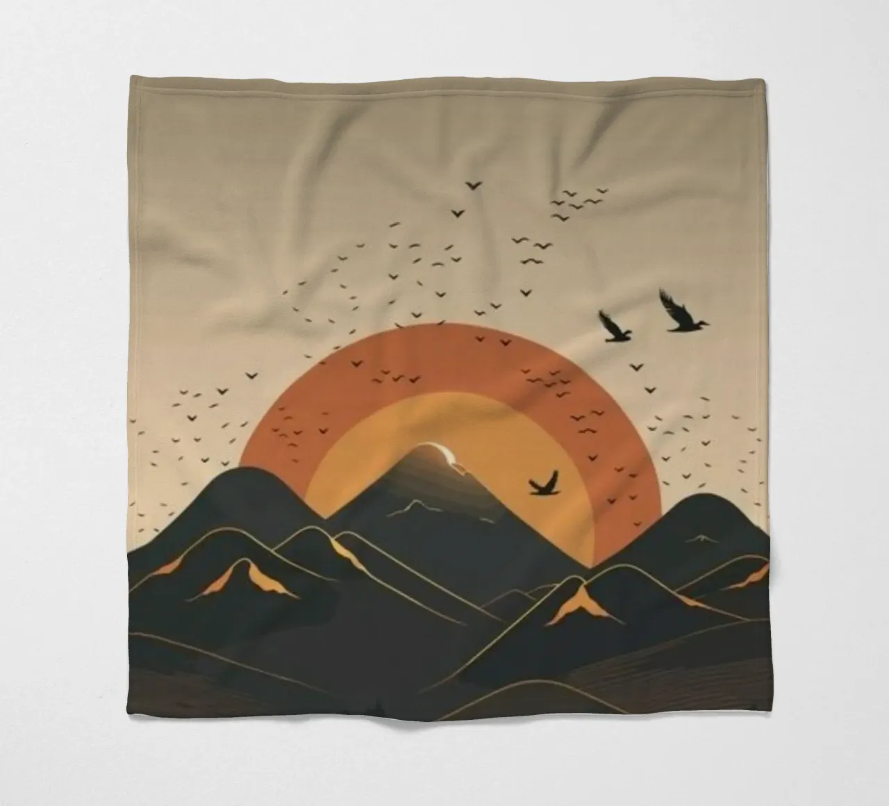 sky silhouette fleece blanket by Histrol