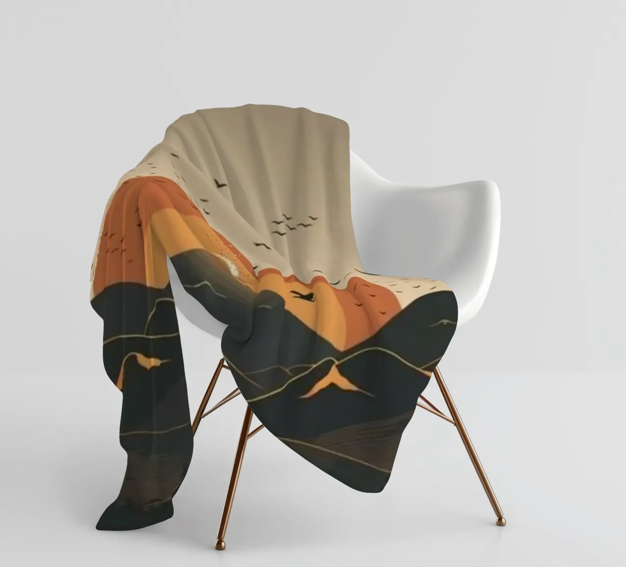sky silhouette fleece blanket by Histrol