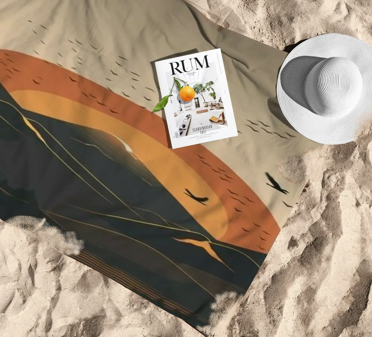 sky silhouette beach towel by Histrol