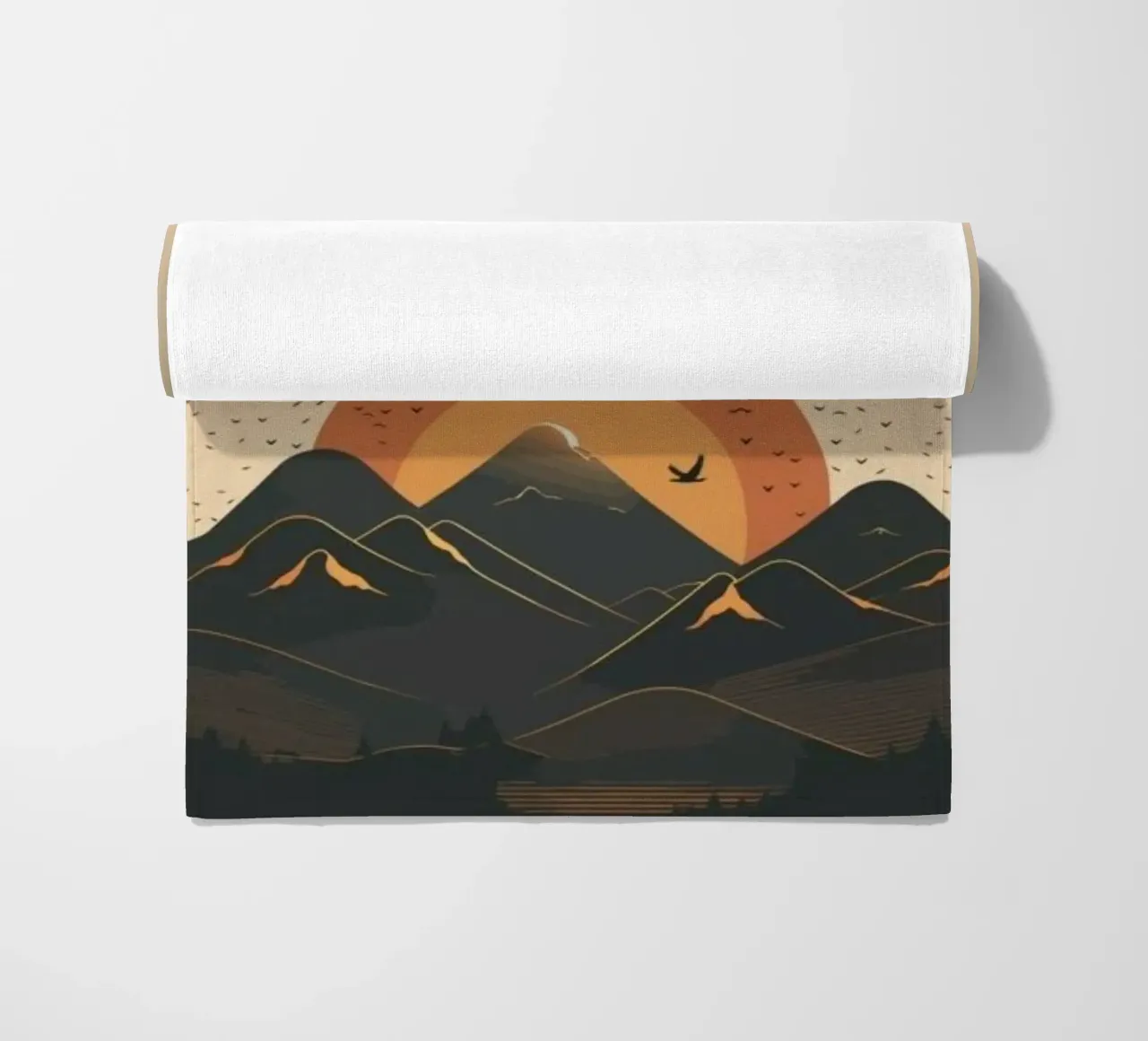 sky silhouette beach towel by Histrol