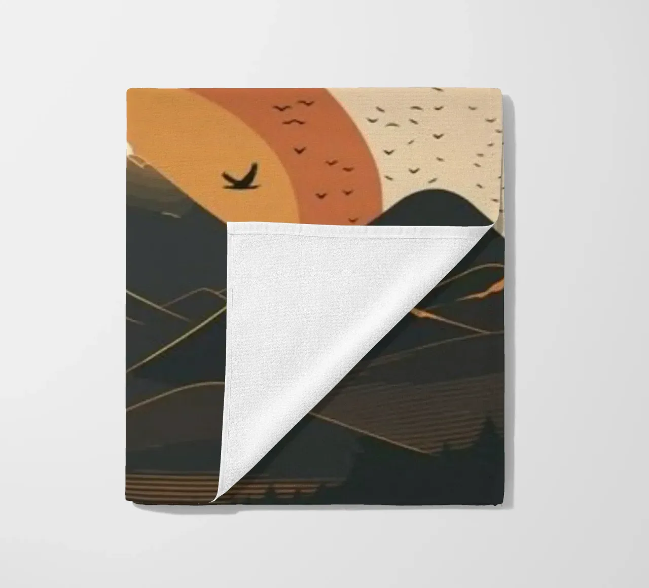 sky silhouette beach towel by Histrol