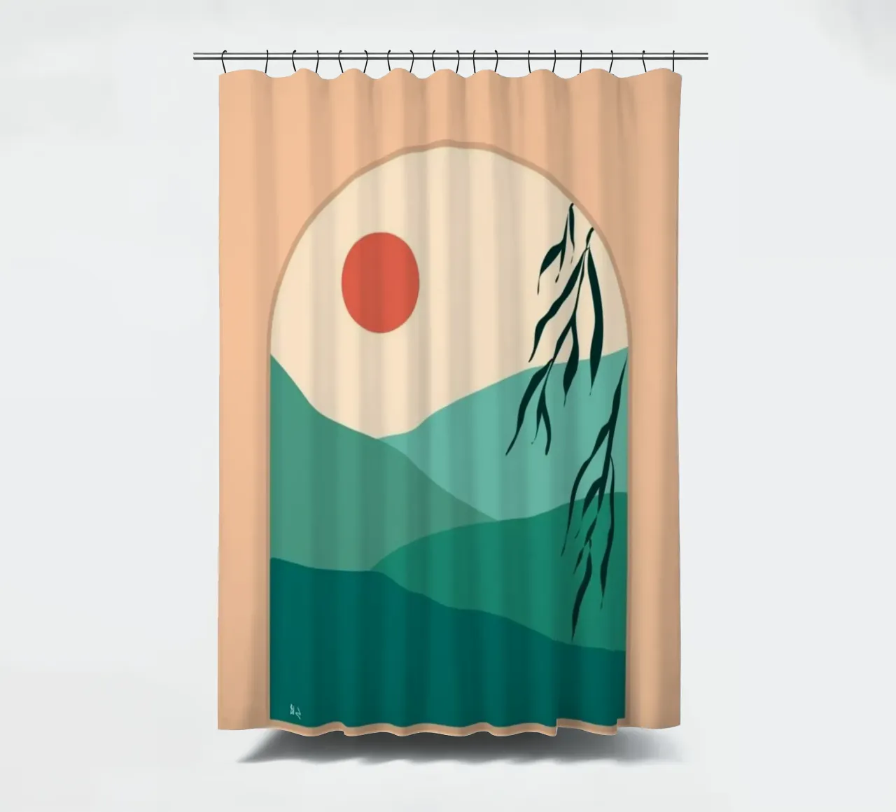 silhouette gradient tenda da doccia da twillight