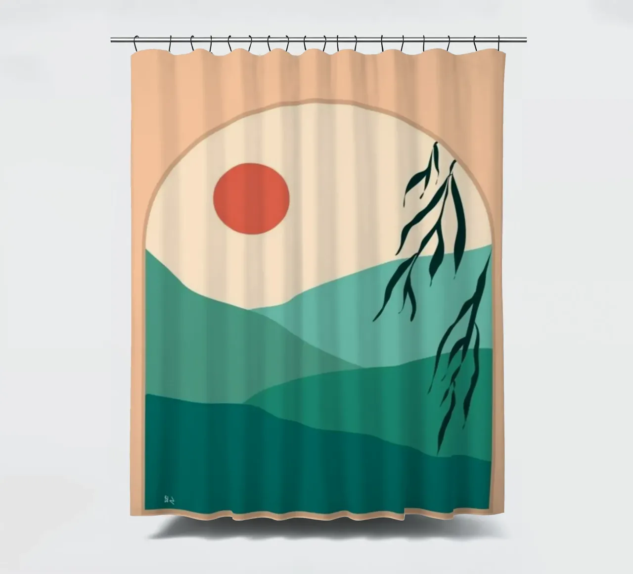 silhouette gradient tenda da doccia da twillight