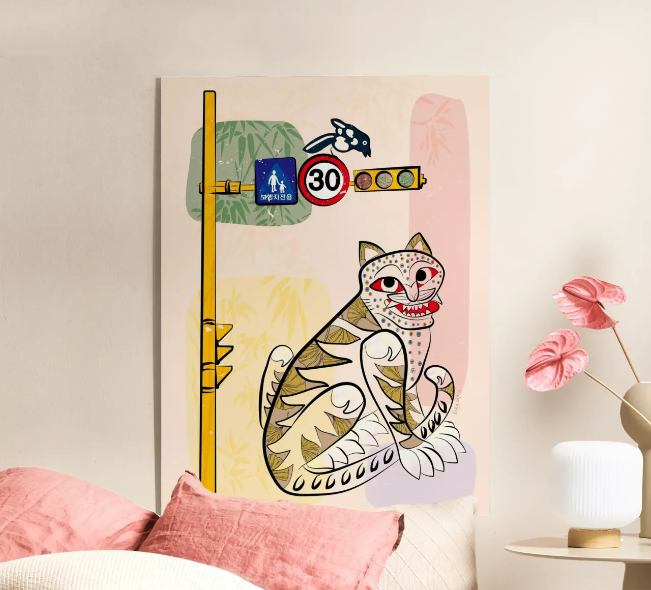 Tigre e gazza plexiglass da vioking