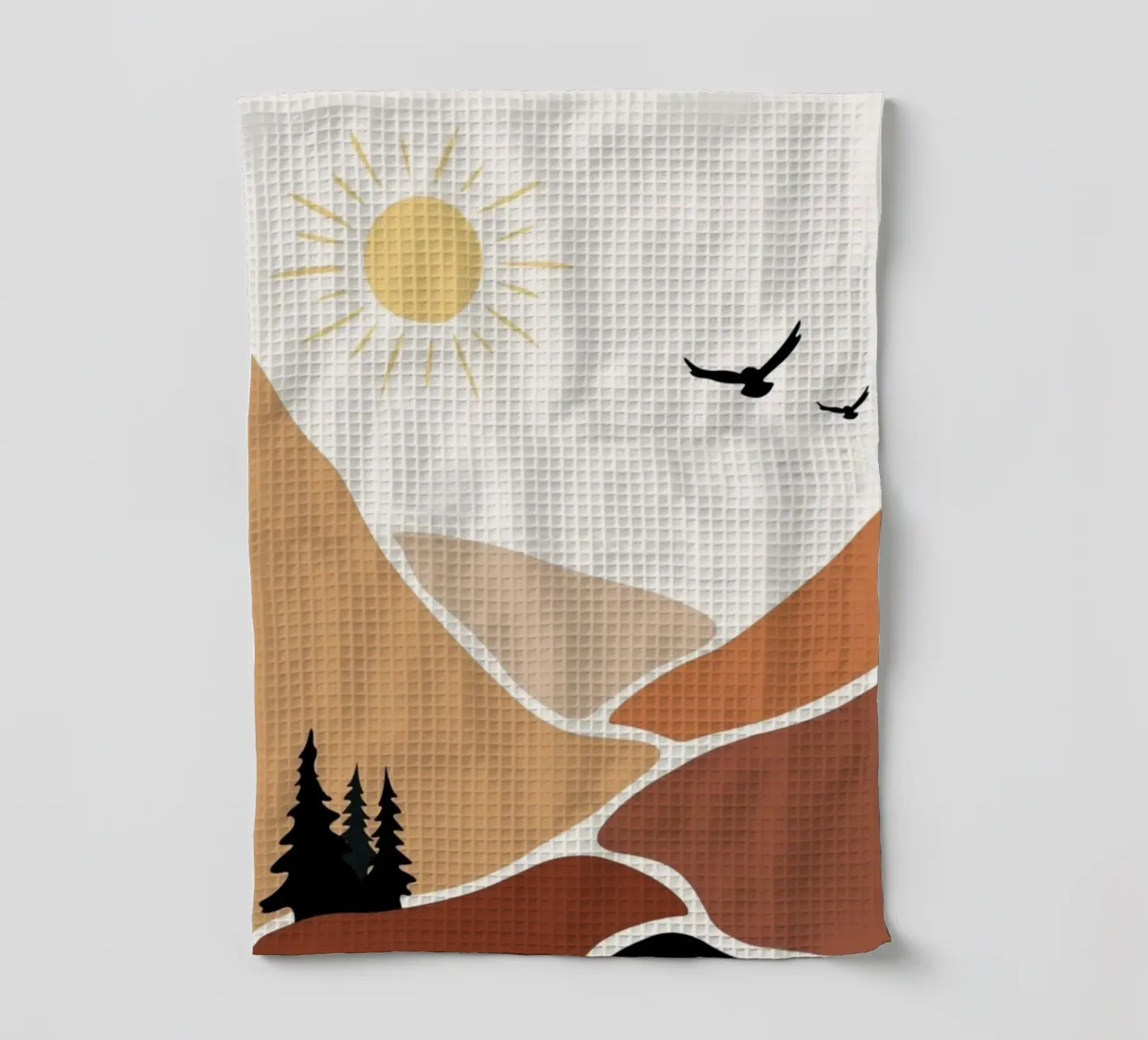 mountains birds trees canovaccio da cucina da twillight