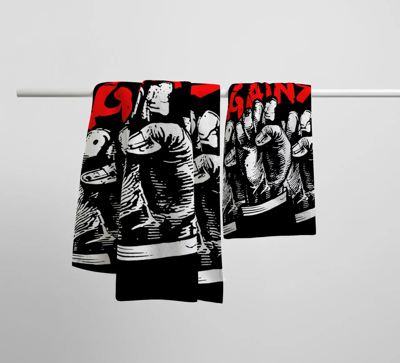Maglietta Rise Against Basic asciugamano da bagno da dhikafitra.png1