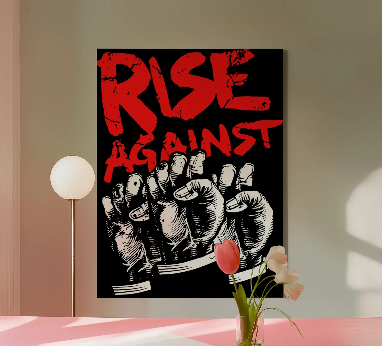 Maglietta Rise Against Basic tela con Cornice a cassetta da dhikafitra.png1