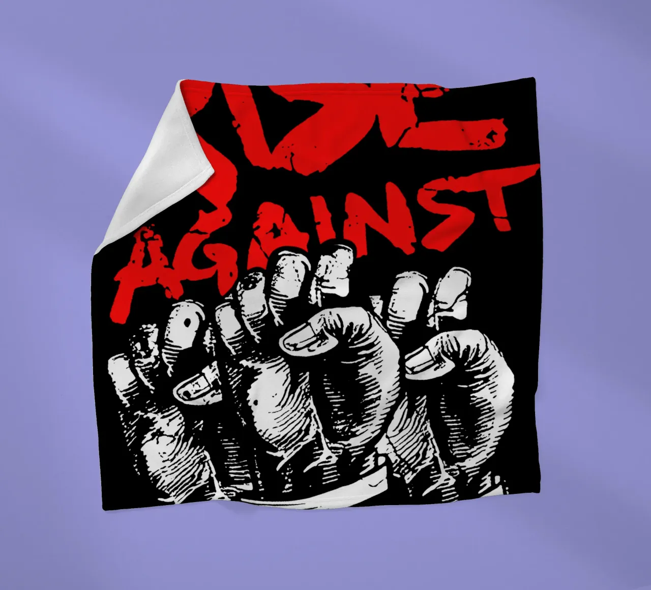 Maglietta Rise Against Basic coperta in pile da dhikafitra.png1