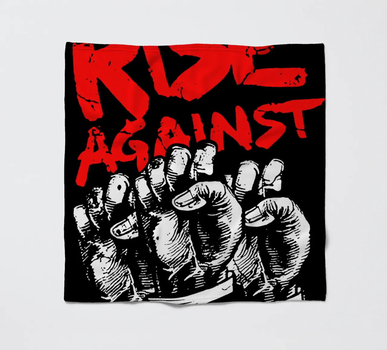 Maglietta Rise Against Basic coperta in pile da dhikafitra.png1