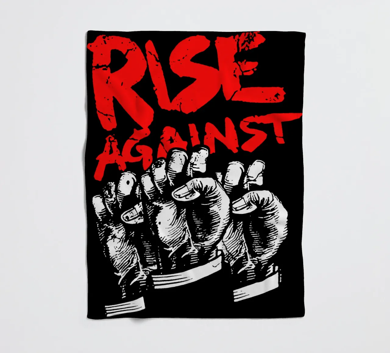Maglietta Rise Against Basic coperta in pile da dhikafitra.png1