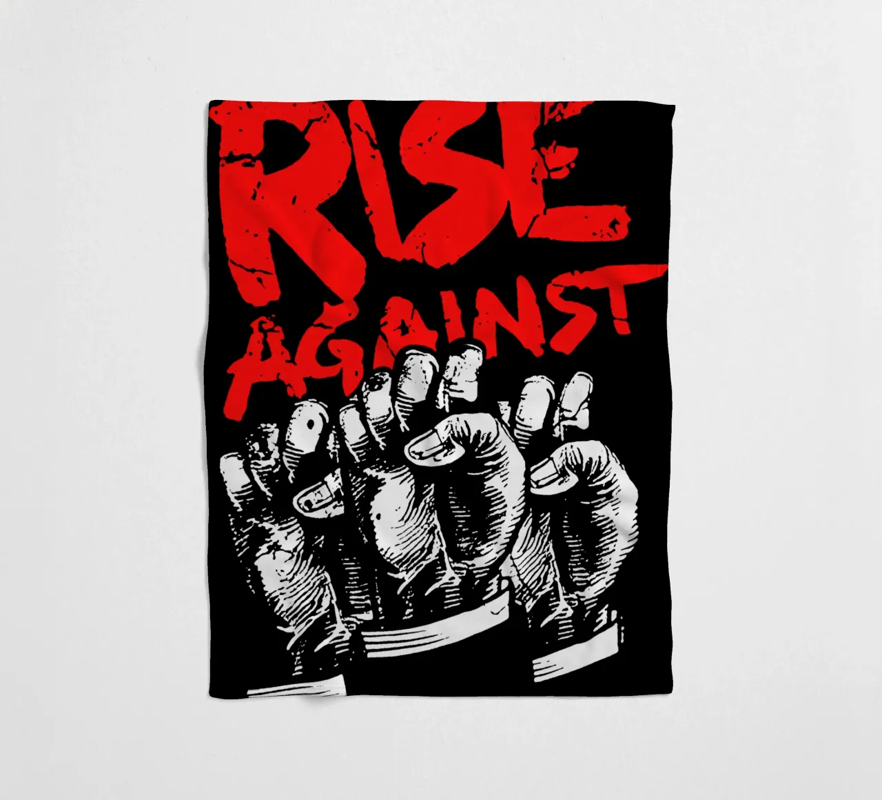 Maglietta Rise Against Basic coperta in pile da dhikafitra.png1