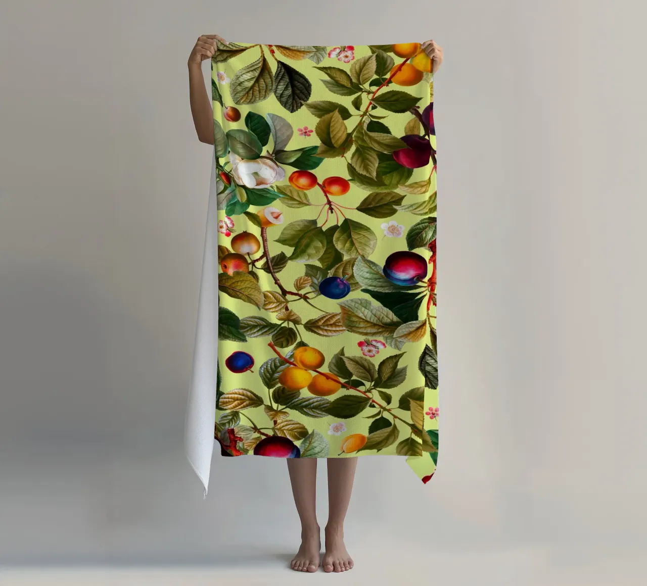 Vintage Fruit Pattern XXI telo mare da burcukorkmazyurek