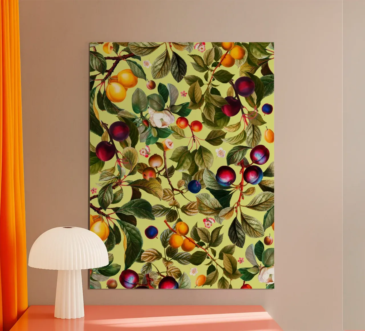 Vintage Fruit Pattern XXI carta hahnemühle da burcukorkmazyurek