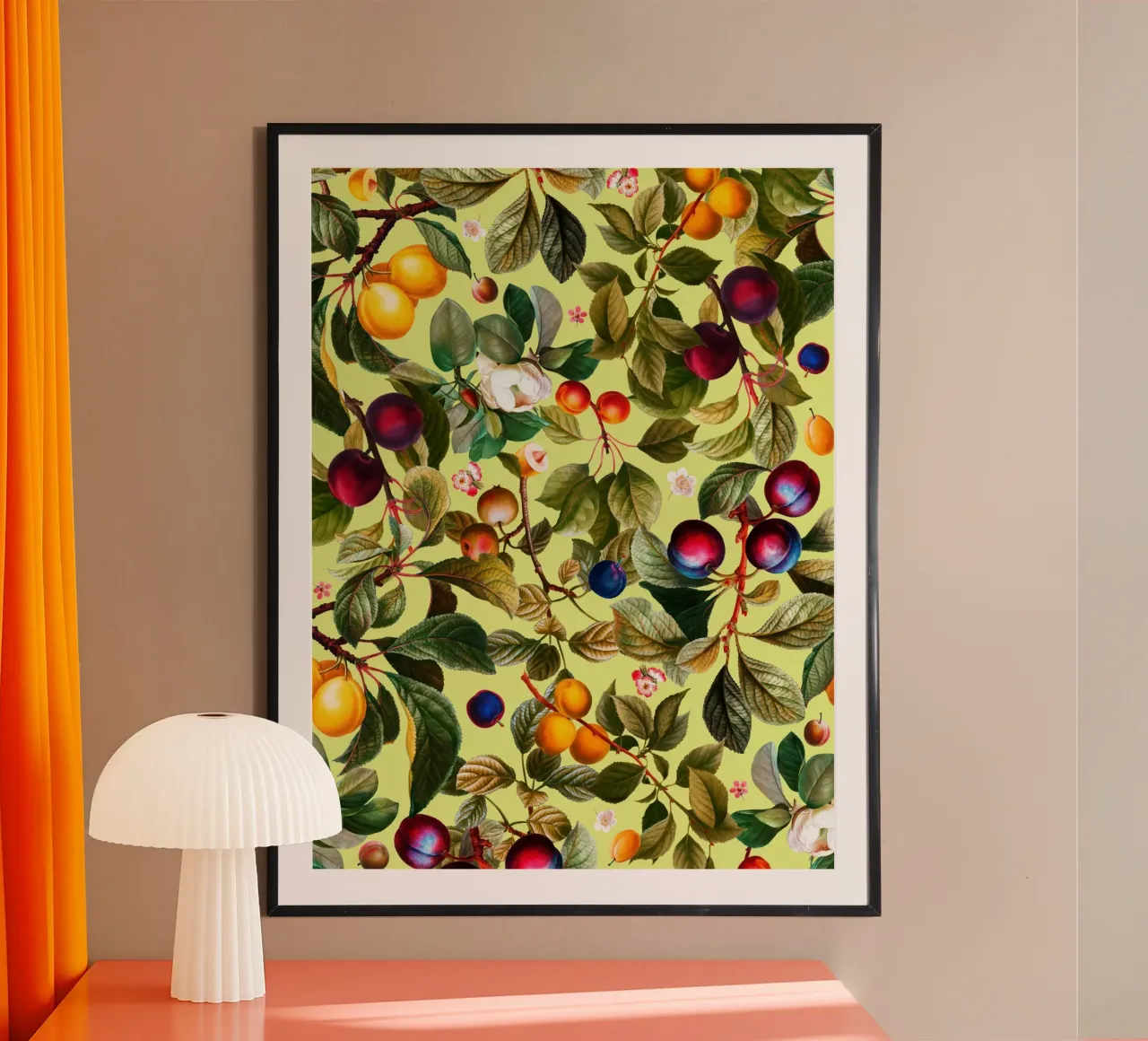 Vintage Fruit Pattern XXI carta hahnemühle da burcukorkmazyurek