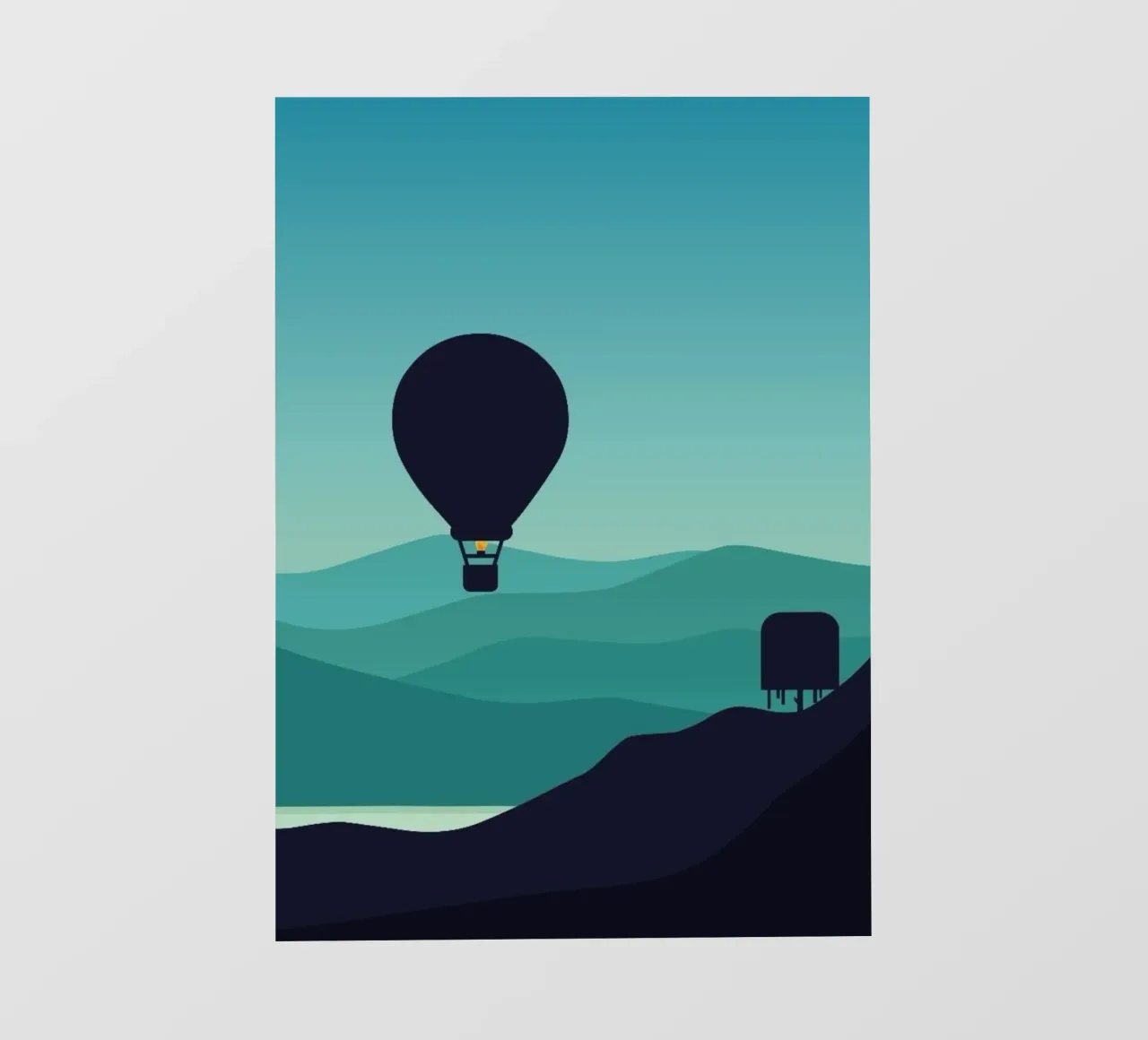 minimalist design gradient pellicola backlit da twillight