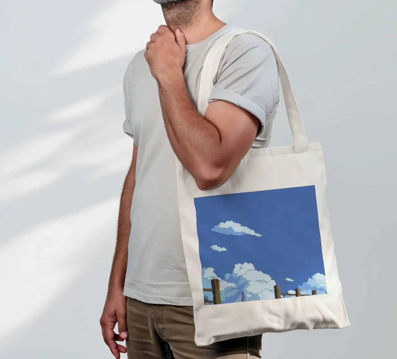 vertical-posts countryside tote bag by Histrol