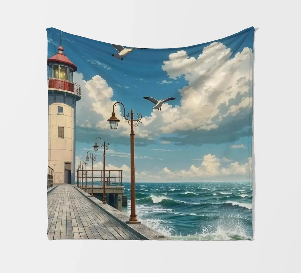lighthouse seagulls coperta in pile da Histrol