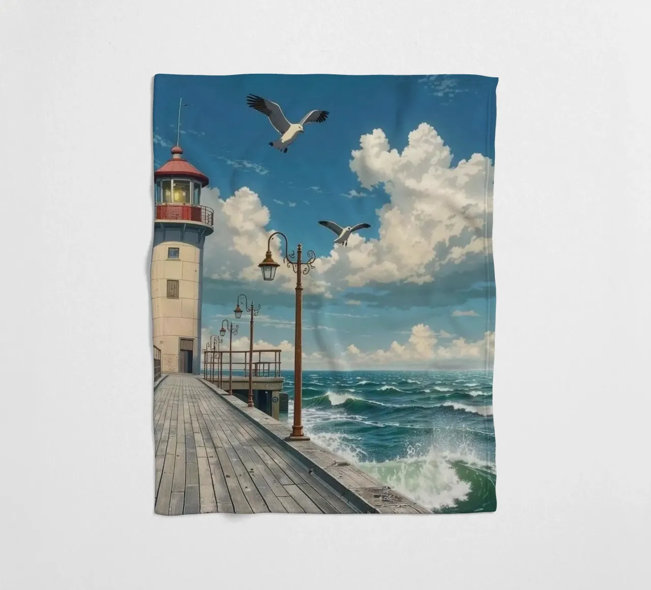 lighthouse seagulls coperta in pile da Histrol