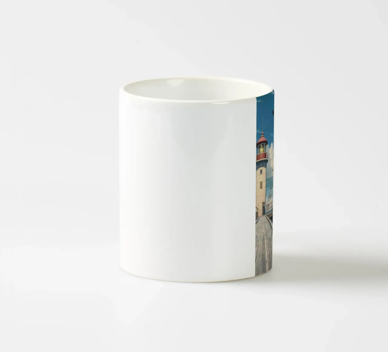 lighthouse seagulls tazza in ceramica da Histrol