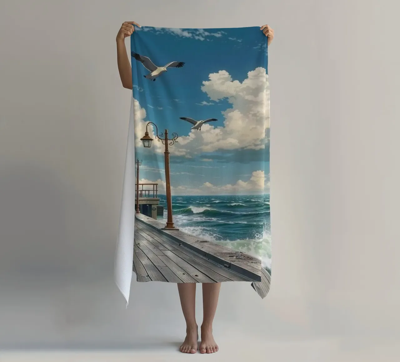 lighthouse seagulls telo mare da Histrol