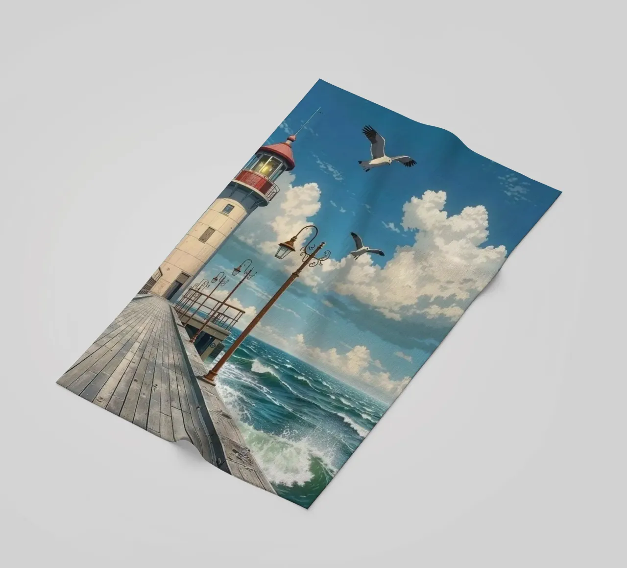 lighthouse seagulls telo mare da Histrol