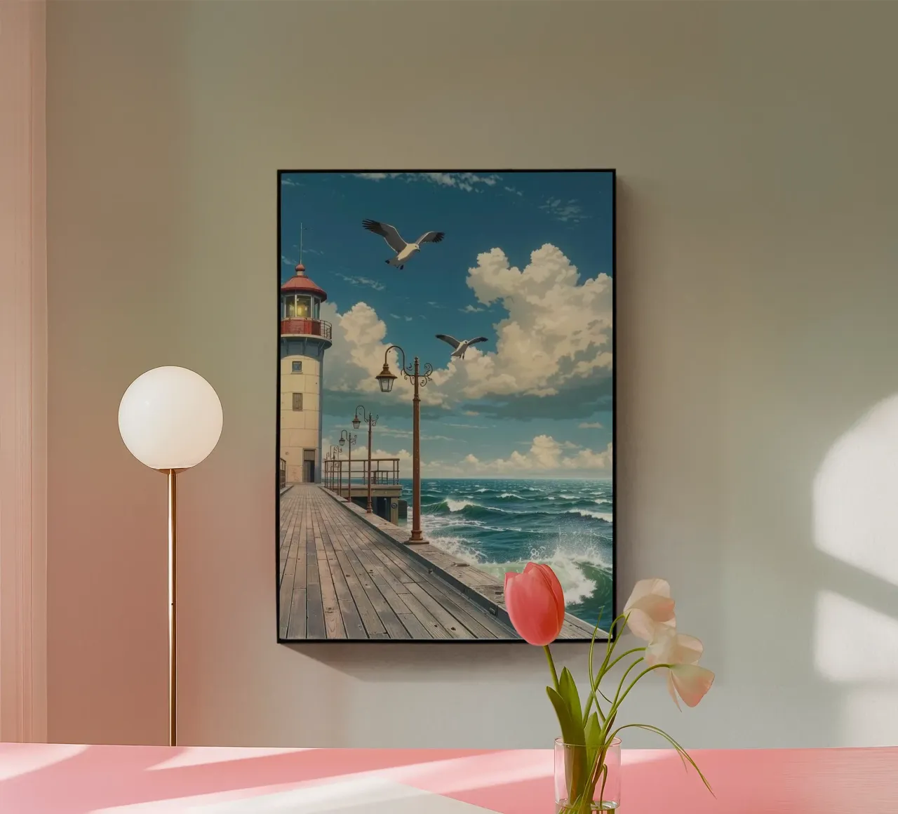 lighthouse seagulls plexiglass da Histrol