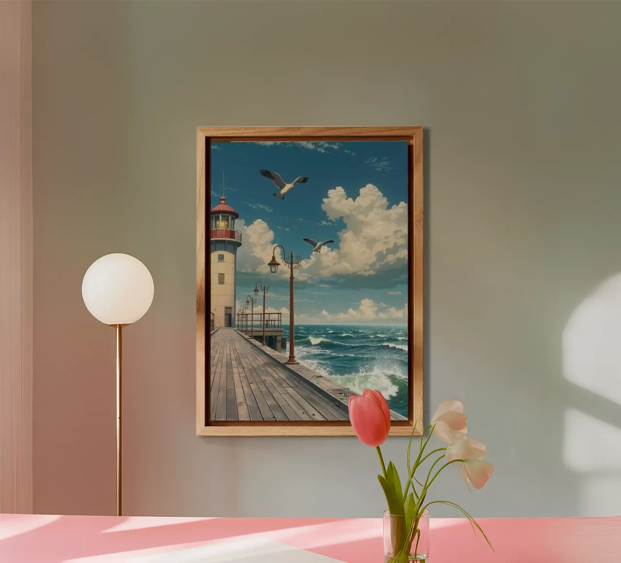 lighthouse seagulls alluminio dibond da Histrol