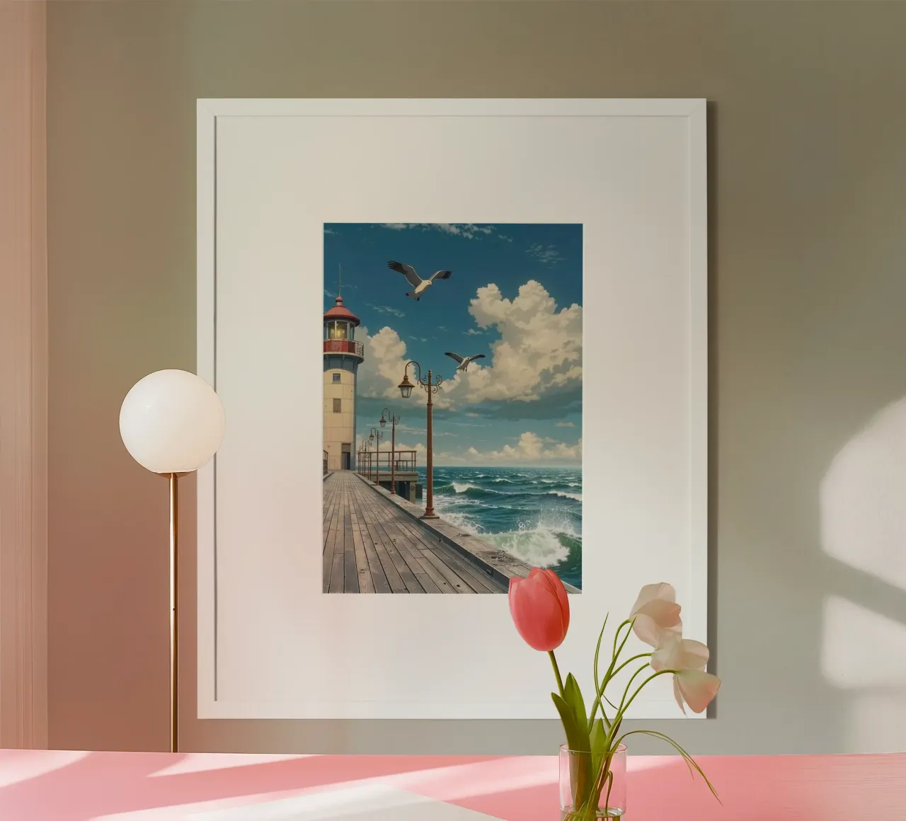 lighthouse seagulls carta hahnemühle da Histrol