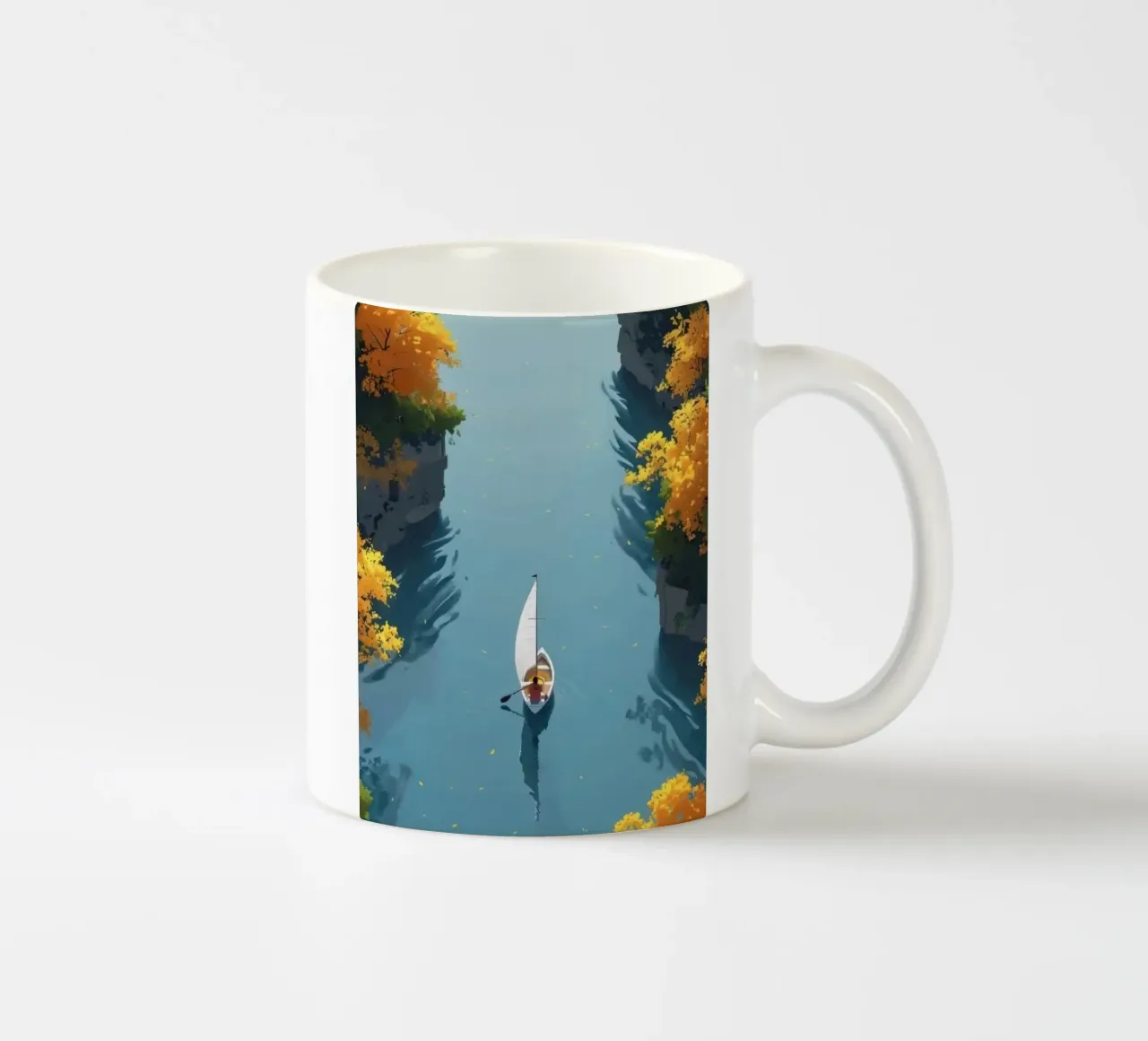 sailboat river tazza in ceramica da twillight