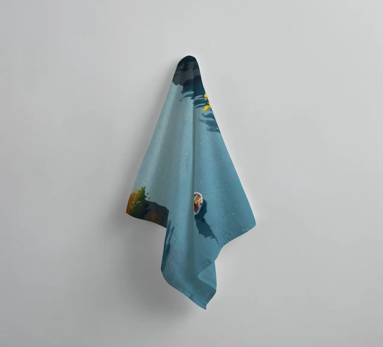 sailboat river towel by twillight